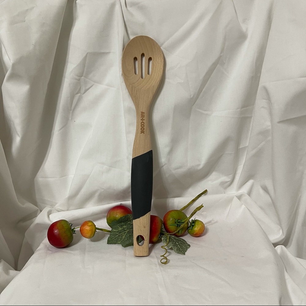 AR+Cook Beachwood and silicone Solid  Spoon